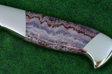 Lace amethyst on a chef's knife